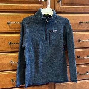 Patagonia Boys’ Better Sweater 1/4 Zip / classic navy / size 10